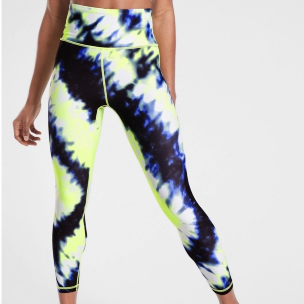Athleta Elevations Tie-Dye 7/8 High-Waisted Leggings